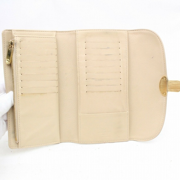 100% Auth Louis Vuitton Portefeuille Amelia Beiges - Picture 5 of 8